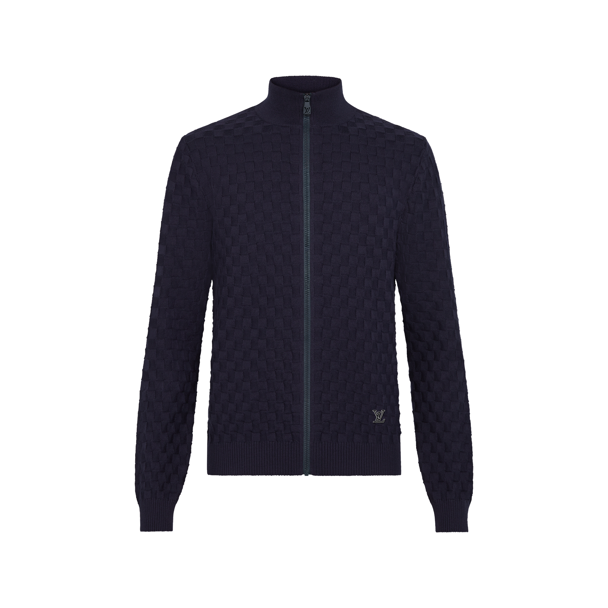 Damier Signature Zip-Through Cardigan - For Men | LOUIS VUITTON